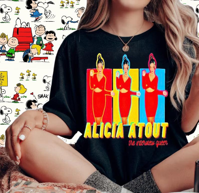 Alicia Atout Seeing Triple Queens interview t-shirt