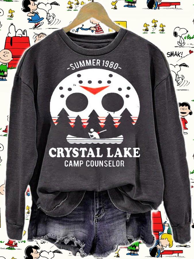 Summer 1980 Crystal Lake Camp Counselor Jason Friday The 13th Halloween T-shirt sweatshirt