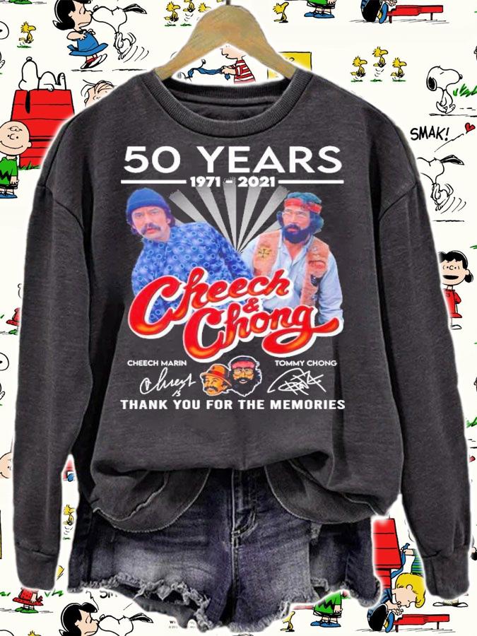 50 years 1971 2021 Cheech and Chong thank you for the memories shirt