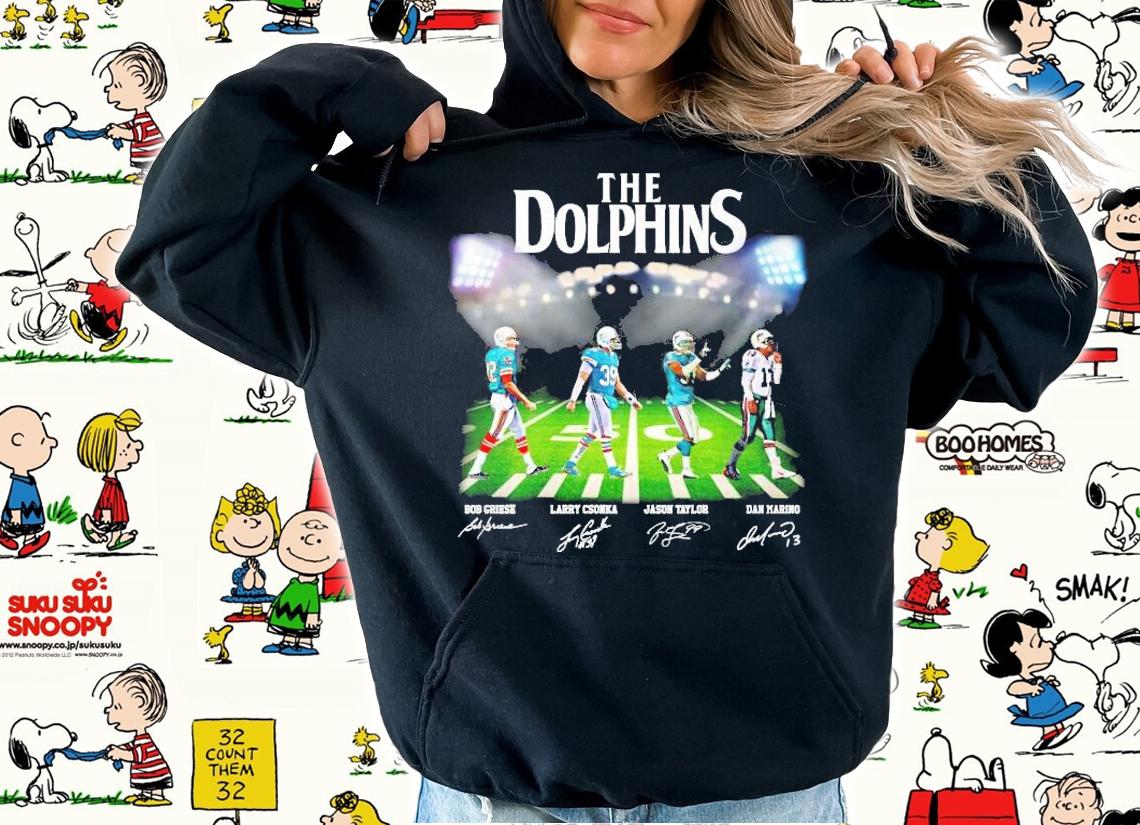 Abbey Road The Dolphins Bob Griese Larry Csonka signatures shirt