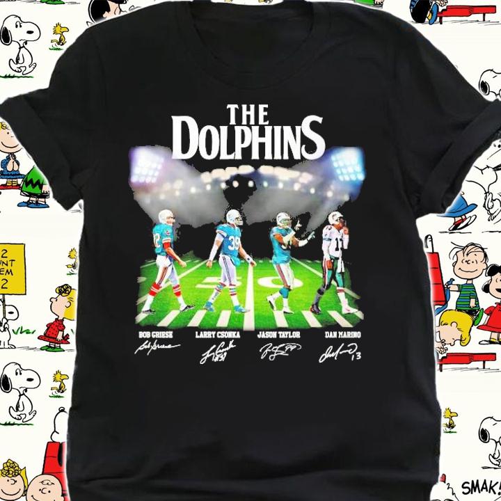 Abbey Road The Dolphins Bob Griese Larry Csonka signatures shirt
