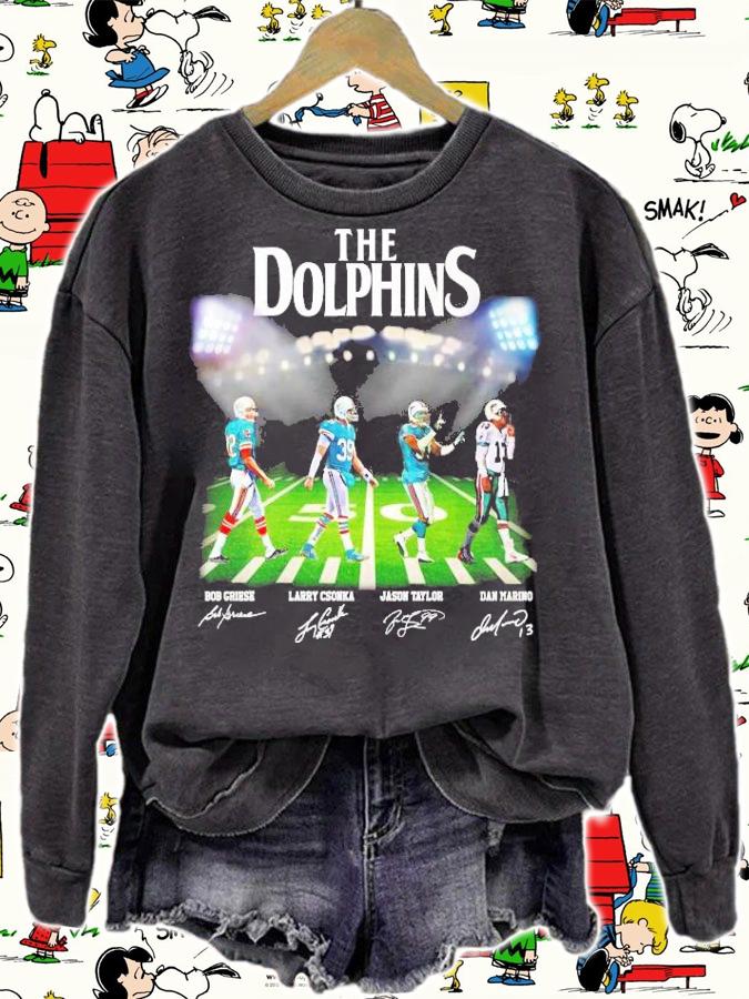 Abbey Road The Dolphins Bob Griese Larry Csonka signatures shirt