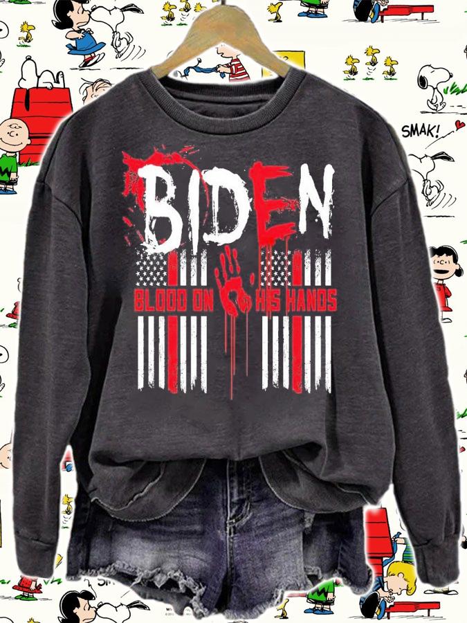 Biden blood on his hands Veteran shirt sweatshirt