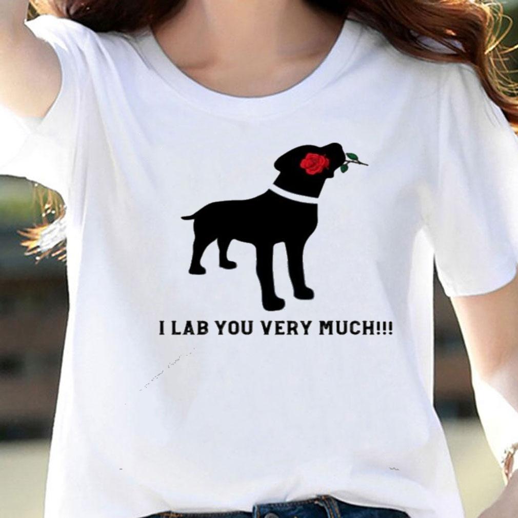 I Lab You Very Much Valentines Day Black Labrador shirt