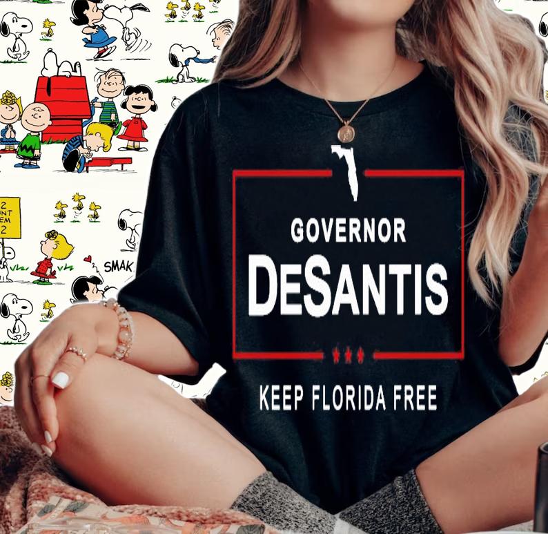 Governor DeSantis keep Florida free Men's T-shirt woman shirt