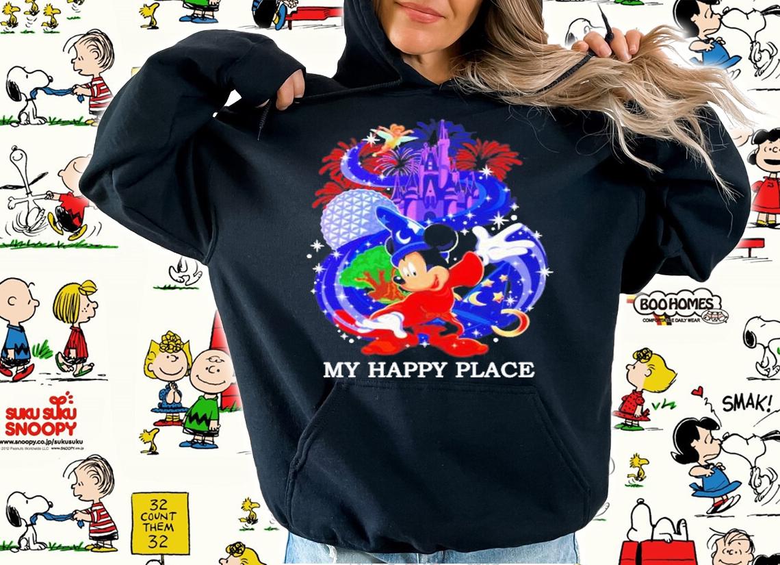 Disney Mickey Mouse my happy place shirt hoodie
