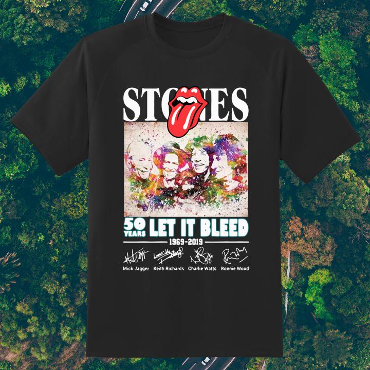 The Rolling Stones 50 Years Let It Bleed 1969 2019 Signatures Shirt