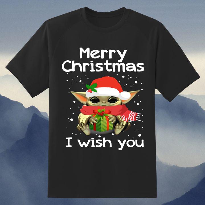Cute Baby Yoda Merry Christmas Shirt – Perfect Holiday Gift for Fans