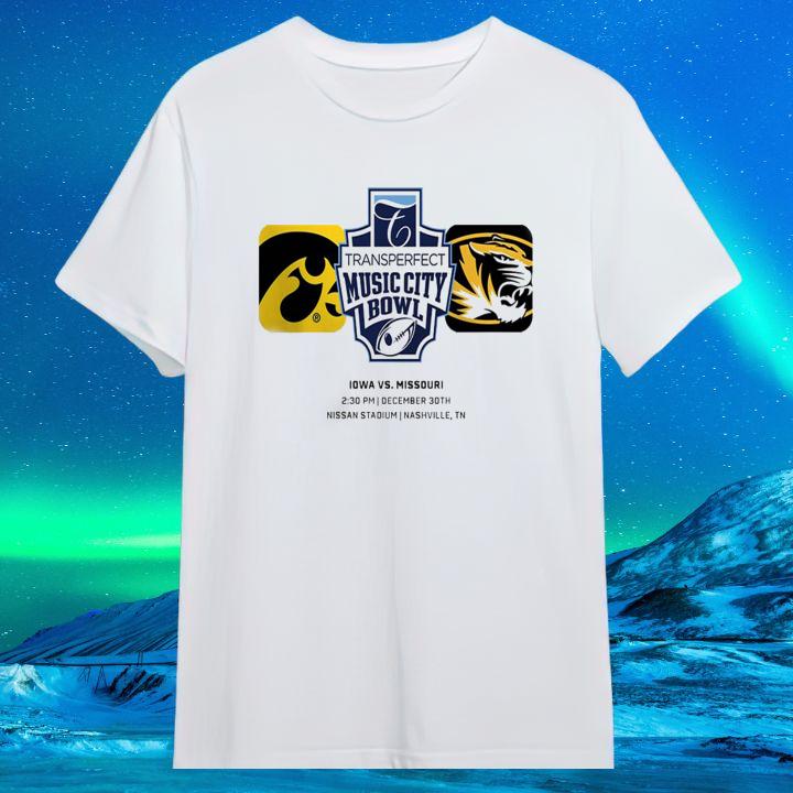 Iowa Hawkeyes Vs Missouri Tigers Music City Bowl Nissan Stadium Nashville TN Shirt