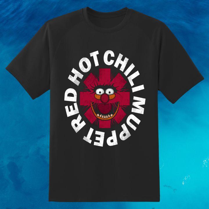 Premium Red Hot Chili Muppet Red Hot Chili Peppers Rock Band T-Shirt
