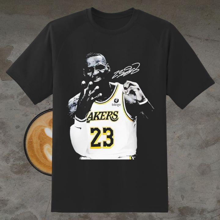 LeBron James 4 Rings Los Angeles Lakers #23 Signature Shirt