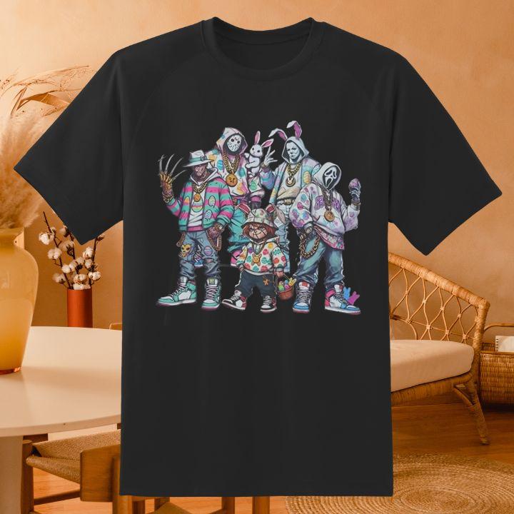 Easter Horror Movie Characters Thug Life Funny T-Shirt