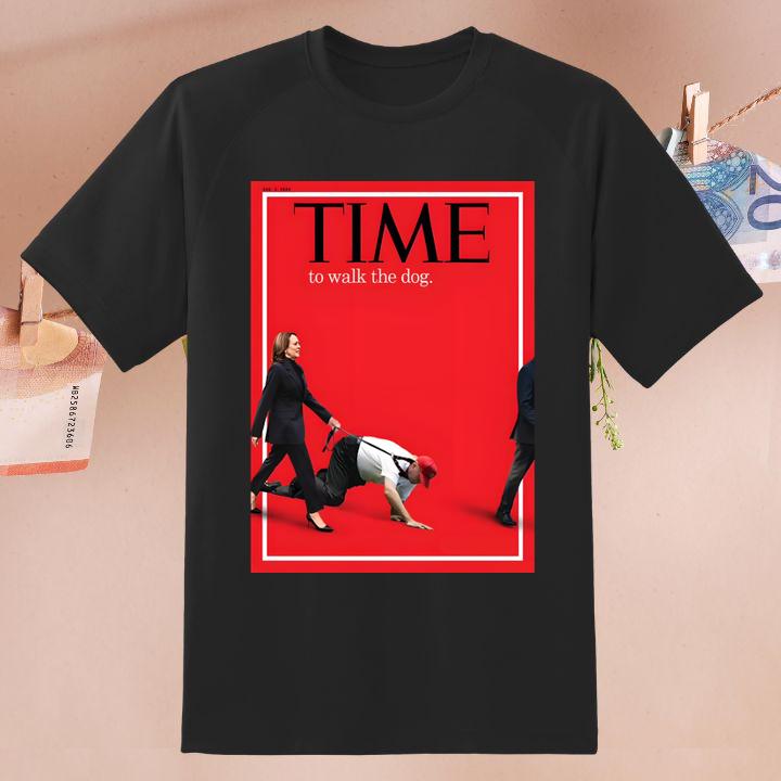 Harris Takes Trump Away Time To Walk The Dog Shirt