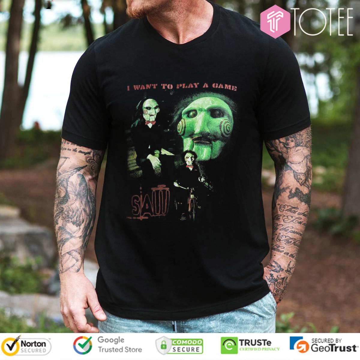 Saw Movie I Want To Play A Game Jigsaw T-Shirt