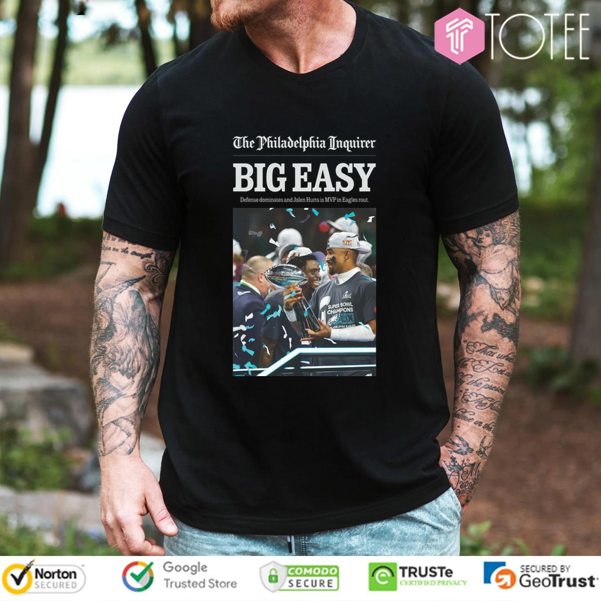 The Philadelphia Inquirer big easy Jalen Hurts MVP Eagles T-Shirt