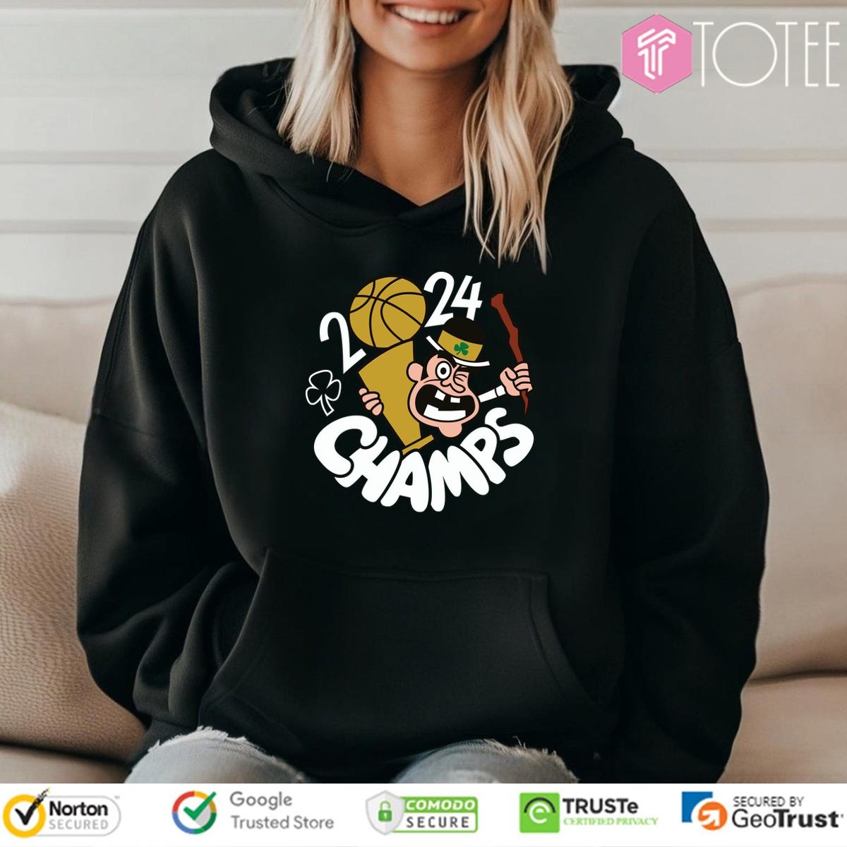 2024 Champs Boston Celtics Leprechaun Boston hoodie