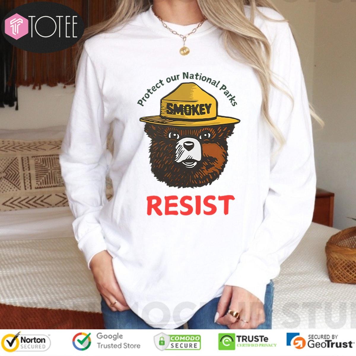 Protect Our National Parks Bear Resist Smokey Bear Long Sleeve