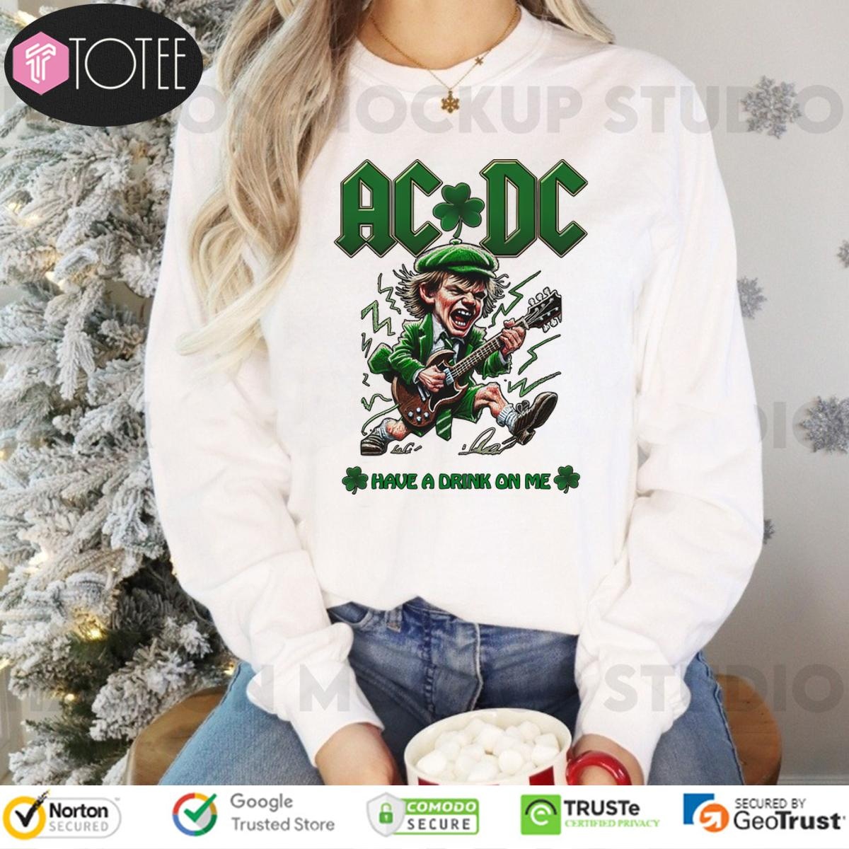 Acdc Have A Drink On Me St. Patricks Day Long Sleeve