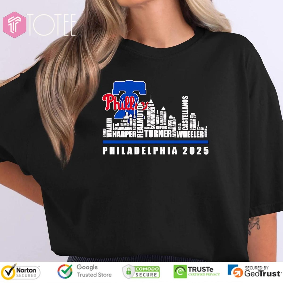 Skyline Name Philadelphia Phillies 2025 T-shirt
