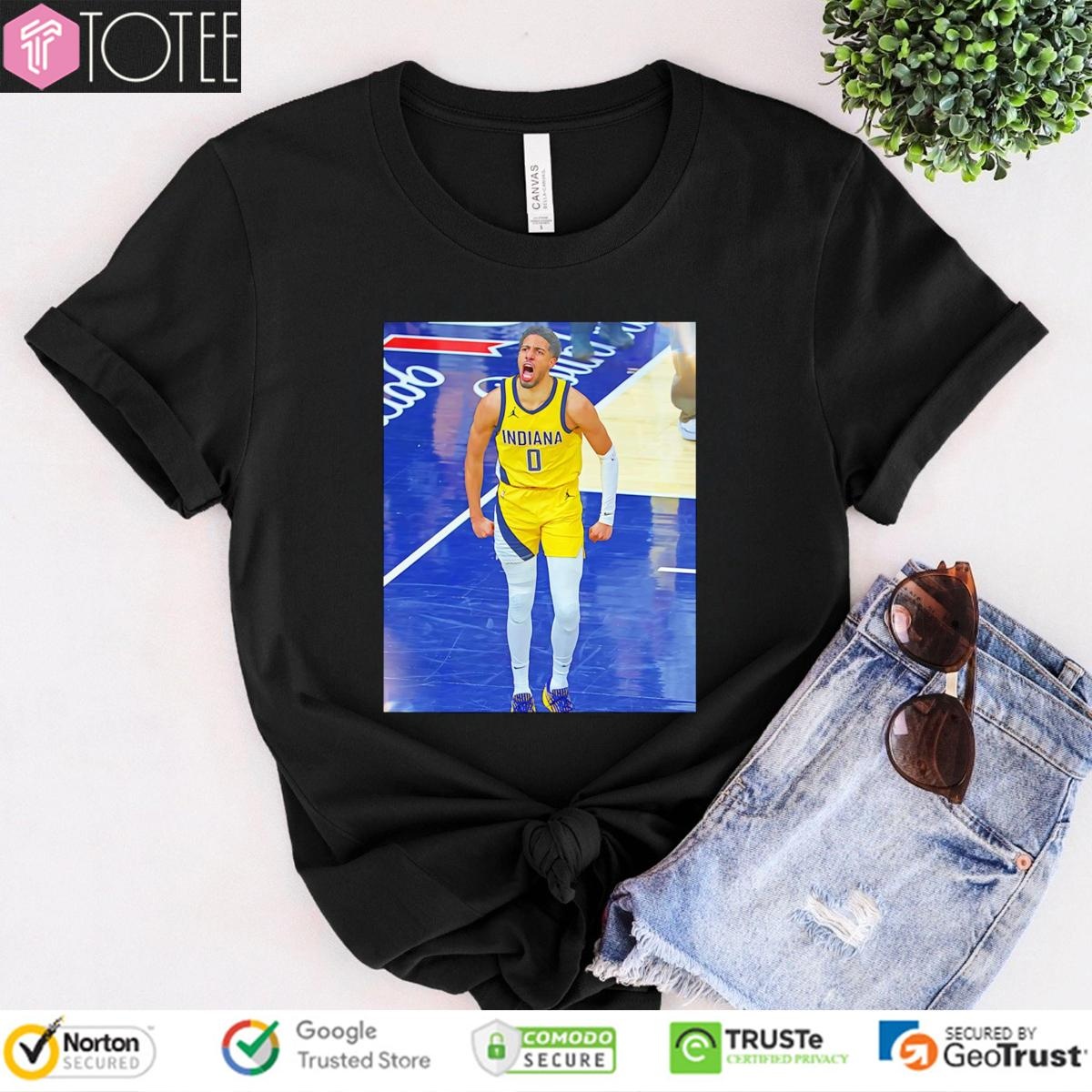 Tyrese Haliburton Indiana Pacers Game Frames T-shirt