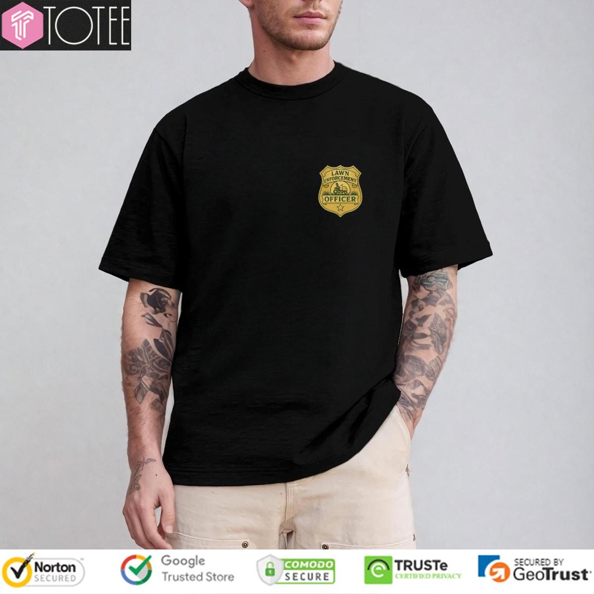 Lawn Enforcement Officer Tiny Pocket T-shirt